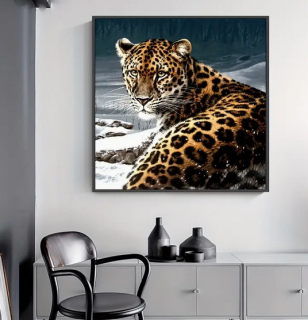 Diamond Painting Raubkatze Leopard